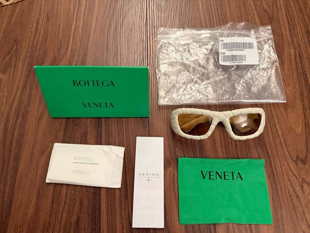 Bottega Veneta BV1303S Size 56-19-130 White Sunglasses